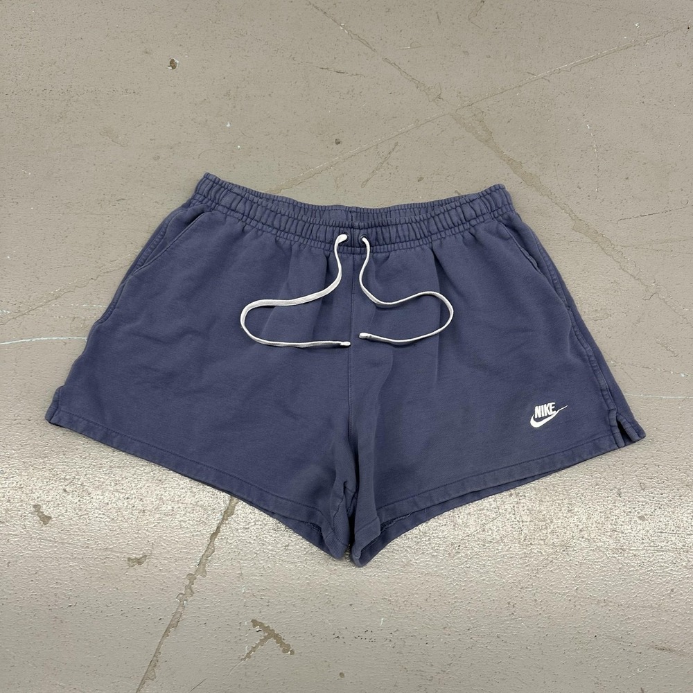 Nike Shorts Mens 2XL Blue Fleece Sweat 5 Inseam Elastic Waist Pockets Gym